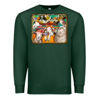 Sports Green autumn sheeps Premium Sweatshirt - Jasminsmagicworld