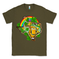 Army Green Texas St. Patrick's Day Classic Tee - OliviaCreatesArt