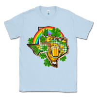 Dusty Blue Texas St. Patrick's Day Classic Tee - OliviaCreatesArt