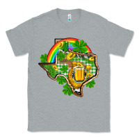 Heather Grey Texas St. Patrick's Day Classic Tee - OliviaCreatesArt