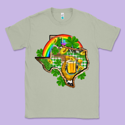 Texas St. Patrick's Day Classic Tee Designed By Oliviacreatesart