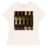 Bone melanin rised fist seamless pattern Ladies Tee - BundleAndBundleShop
