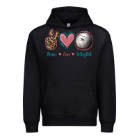 Peace Love Volleyball Urban Hoodie | Teevron