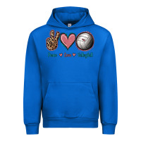 Cobalt Peace Love Volleyball Urban Hoodie - Jasminsmagicworld