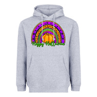 Heather Grey happy halloween rainbow Heavyweight Hoodie - Jasminsmagicworld