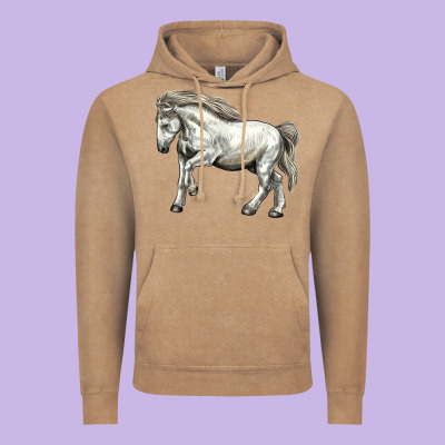 Percheron Horse Vintage Hoodie Designed By Lillyallendesigns
