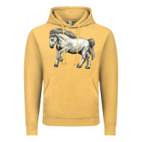 Vintage Mustard percheron horse Vintage Hoodie - LillyAllenDesigns