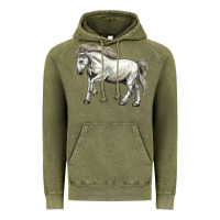 Vintage Olive percheron horse Vintage Hoodie - LillyAllenDesigns