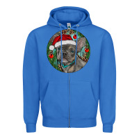 True Royal Frenchie Christmas Zipper Hoodie - RanaPortraitStore