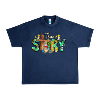 Navy True Story Urban Heavy Tee - CowhideDigitalArt