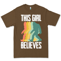 Cacao bigfoot t  shirt bigfoot   this girl believes t  shirt Premium Tee - DesigneFamous