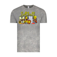 Cloud Rock Softball Mama Vintage Tee - CowhideDigitalArt