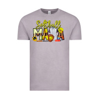 Vintage Zinc Softball Mama Vintage Tee - CowhideDigitalArt