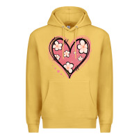 Antique Gold floral pink glitter heart Premium Hoodie - Jasminsmagicworld