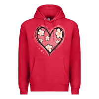 Cardinal floral pink glitter heart Premium Hoodie - Jasminsmagicworld