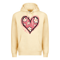 Pina Colada floral pink glitter heart Premium Hoodie - Jasminsmagicworld