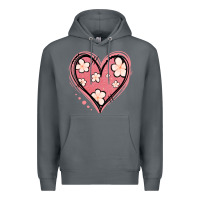 Rock floral pink glitter heart Premium Hoodie - Jasminsmagicworld