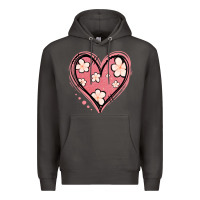 Smoke floral pink glitter heart Premium Hoodie - Jasminsmagicworld
