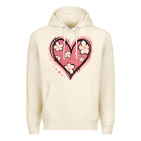 Tofu floral pink glitter heart Premium Hoodie - Jasminsmagicworld