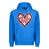 True Royal floral pink glitter heart Premium Hoodie - Jasminsmagicworld
