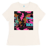 Bone freedom rocks seamless pattern Ladies Tee - BundleAndBundleShop