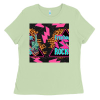 Matcha freedom rocks seamless pattern Ladies Tee - BundleAndBundleShop