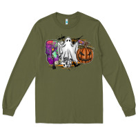 Army Green boo Long Sleeve Tee - SublimationCraftShop