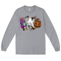 Heather Grey boo Long Sleeve Tee - SublimationCraftShop