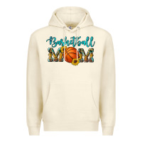 Sandshell western leopard camouflage sunflowers glitter mom basketball Premium Hoodie - Artiststas