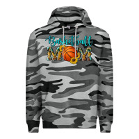 Slate Camo western leopard camouflage sunflowers glitter mom basketball Premium Hoodie - Artiststas