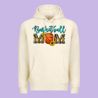 Western Leopard Camouflage Sunflowers Glitter Mom Basketball Premium Hoodie Designed By Artiststas