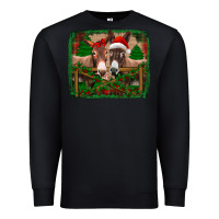 Black christmas donkeys Premium Sweatshirt - Jasminsmagicworld