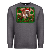Charcoal Heather christmas donkeys Premium Sweatshirt - Jasminsmagicworld