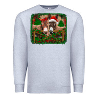 Heather Grey christmas donkeys Premium Sweatshirt - Jasminsmagicworld