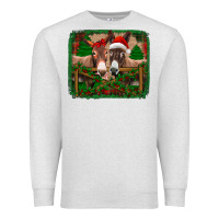 Oatmeal Heather christmas donkeys Premium Sweatshirt - Jasminsmagicworld