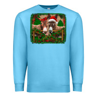 Ocean Blue christmas donkeys Premium Sweatshirt - Jasminsmagicworld