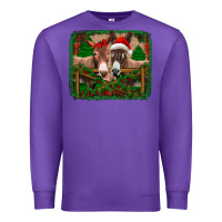Purple christmas donkeys Premium Sweatshirt - Jasminsmagicworld