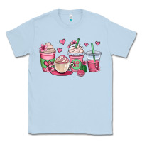 Dusty Blue valentines day coffee cups Classic Tee - OliviaCreatesArt