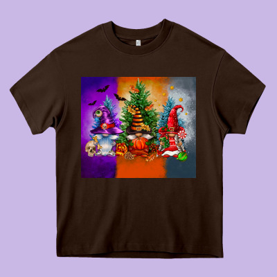 Halloween Gnomes Heavy Core Tee Designed By Fadigitalartstudio