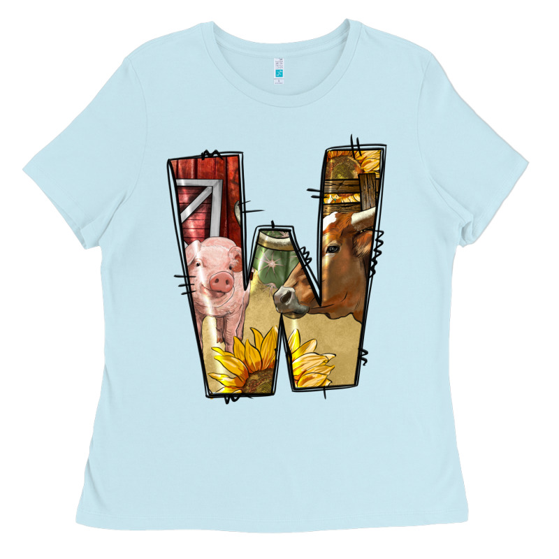 Farm Life Alphabet Lowercase Letters W Ladies Tee by BundleAndBundleShop | Teevron