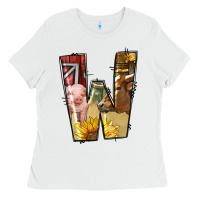 White farm life alphabet lowercase letters w Ladies Tee - BundleAndBundleShop
