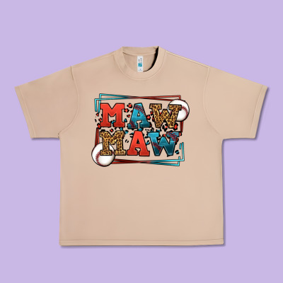 Baseball Mawmaw Leopard Frame Urban Heavy Tee Designed By Lillyallendesigns
