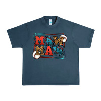 Midnight Navy Baseball mawmaw leopard frame Urban Heavy Tee - LillyAllenDesigns
