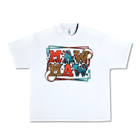 White Baseball mawmaw leopard frame Urban Heavy Tee - LillyAllenDesigns