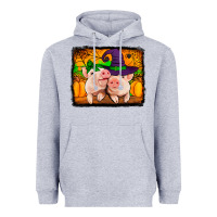 Heather Grey halloween pigs Heavyweight Hoodie - Jasminsmagicworld