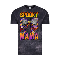 Cloud Black Spooky Mama Vintage Tee - CowhideDigitalArt