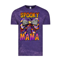 Cloud Purple Spooky Mama Vintage Tee - CowhideDigitalArt