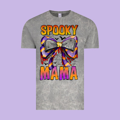 Spooky Mama Vintage Tee Designed By Cowhidedigitalart