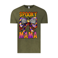 Vintage Olive Spooky Mama Vintage Tee - CowhideDigitalArt