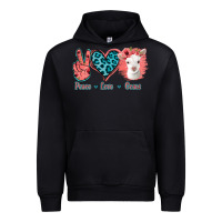 Black Peace Love Goats Urban Hoodie - Jasminsmagicworld